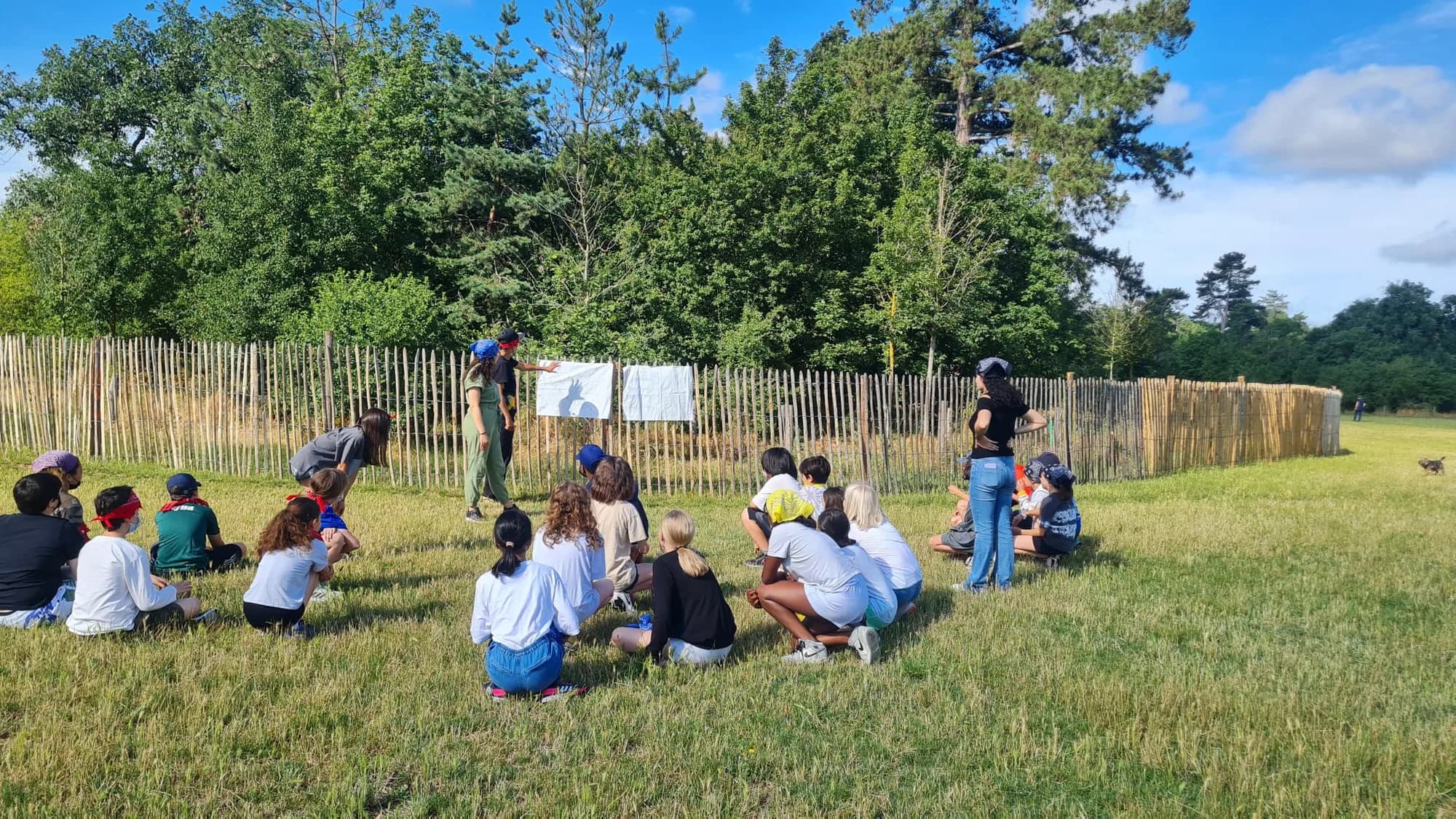 Team games at a birthday party for 7-12 year olds